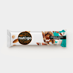 Батончик с миндалём, кокосом, карамелью «Nut&Go», 36 г
