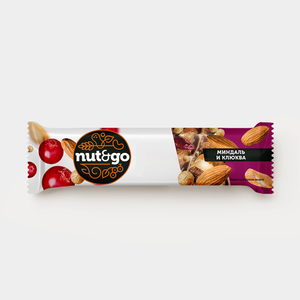 Батончик «Миндаль и клюква» «Nut&Go», 36 г