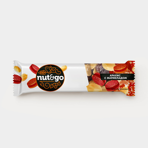Батончик с арахисом и мармеладом «Nut&Go», 42 г