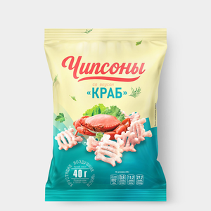 Чипсы со вкусом краба «Чипсоны», 40 г Чипсы со вкусом краба «Чипсоны», 40 г
