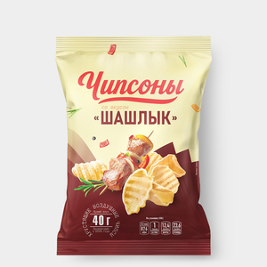 Чипсы со вкусом шашлыка «Чипсоны», 40 г