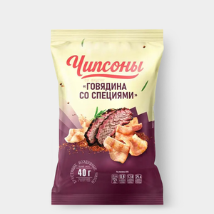 Чипсы со вкусом говядины со специями «Чипсоны», 40 г Чипсы со вкусом говядины со специями «Чипсоны», 40 г