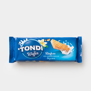 Вафли со сливочным вкусом «Tondi», 167 г Вафли со сливочным вкусом «Tondi», 167 г