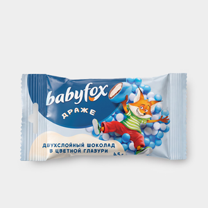 Драже двухслойный шоколад в цветной глазури «BabyFox», 45 г