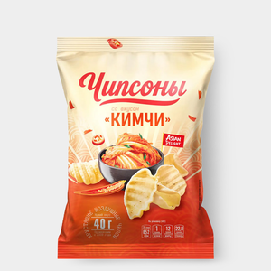 Чипсы со вкусом кимчи «Чипсоны», 40 г