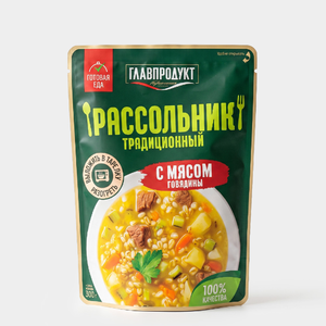 Рассольник с говядиной «Традиционный» «Главпродукт», 300 г