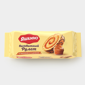 Рулет бисквитный «C варёной сгущёнкой» «Яшкино», 200 г