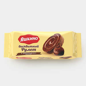 Рулет бисквитный с шоколадным вкусом «Яшкино», 200 г