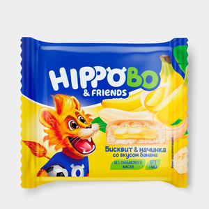 Пирожное с начинкой со вкусом банана «HIPPO BONDI & FRIENDS», 32 г