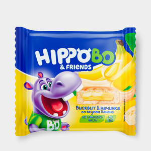 Пирожное с начинкой со вкусом банана «HIPPO BONDI & FRIENDS», 32 г