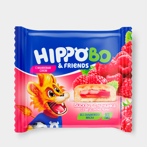 Пирожное с начинкой со вкусом малины «HIPPO BONDI & FRIENDS», 32 г