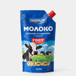 Молоко цельное сгущенное с сахаром «Главпродукт», 270 г Молоко цельное сгущенное с сахаром «Главпродукт», 270 г