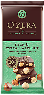 Шоколад молочный с цельным фундуком Milk & Extra Hazelnut «OZera», 90 г Шоколад молочный с цельным фундуком Milk & Extra Hazelnut «OZera», 90 г