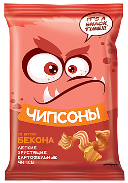 Чипсы со вкусом бекона «Чипсоны», 40 г Чипсы со вкусом бекона «Чипсоны», 40 г