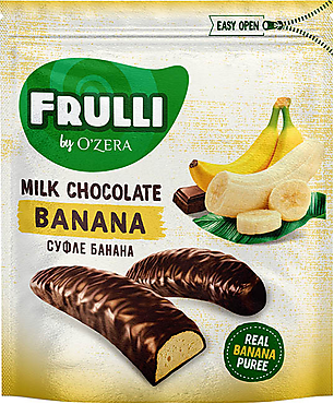 Конфеты Frulli суфле банана в шоколаде «OZera», 125 г