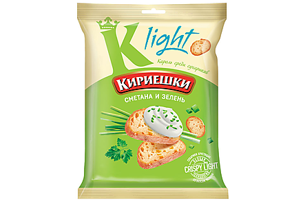 Сухарики со вкусом сметаны и зелени «Кириешки Light», 80 г