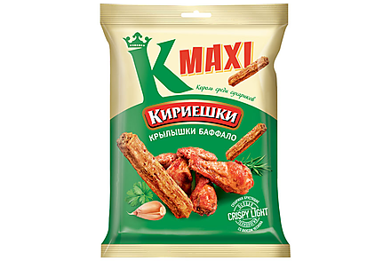 Сухарики со вкусом крылышек Баффало «Кириешки Maxi», 60 г