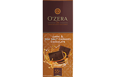 Горький шоколад Dark&Sea salt caramel «OZera», 90 г