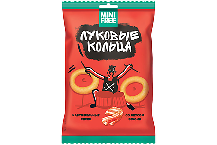 Луковые кольца со вкусом бекона «Mini Free», 45 г