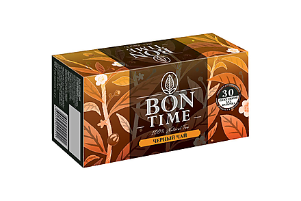 Чай черный, 30 пакетиков без ярлычка «Bontime», 60 г