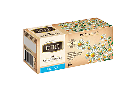 Чайный напиток Relax Ромашка, 25 пакетиков «ETRE», 32,5 г