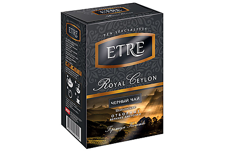 Royal Ceylon чай черный цейлонский отборный крупнолистовой «ETRE», 100 г