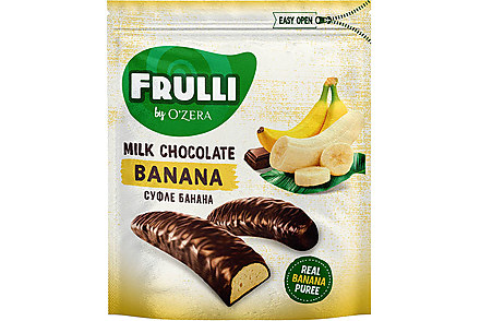 Конфеты Frulli суфле банана в шоколаде «O'Zera», 125 г