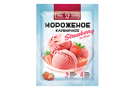 Мороженое «Клубничное» «Nina Farina», 70 г