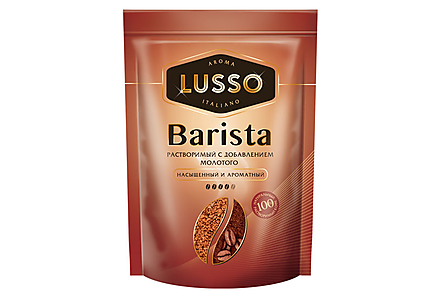 Кофе растворимый с добавлением молотого «LUSSO», 40 г