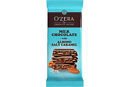 Шоколад Milk chocolate with Almonds salt caramel «OZera», 90 г
