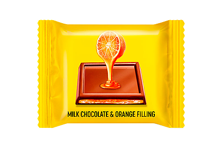 Молочный шоколад Milk & Orange filling с желейной апельсиновой начинкой «O'Zera» (коробка 1,2 кг)