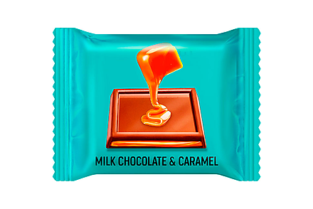 Молочный шоколад Milk & Caramel с мягкой карамельной начинкой «OZera» (коробка 1,2 кг)
