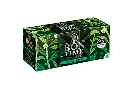 Чай зелёный, 25 пакетиков «Bontime», 50 г