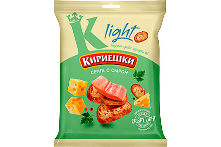 Сухарики со вкусом «Сёмга с сыром» «Кириешки Light», 33 г