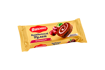 Рулет бисквитный вишнёвый «Яшкино», 200 г