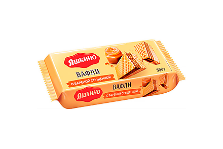 Вафли с варёной сгущёнкой «Яшкино», 300 г