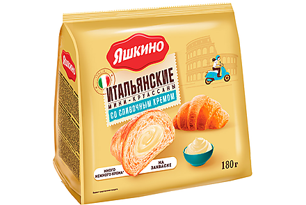Мини-круассаны со сливочным кремом «Яшкино», 180 г
