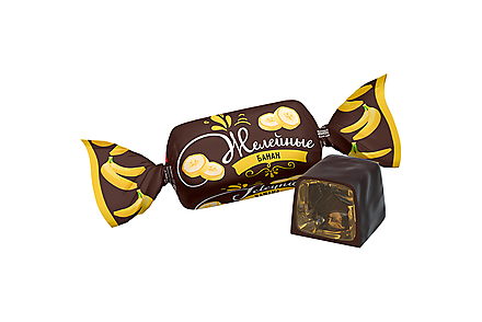 Конфеты желейные «Банановые» (упаковка 0,5 кг)