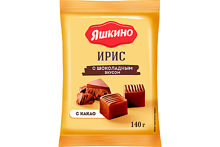 Ирис с шоколадным вкусом «Яшкино», 140 г