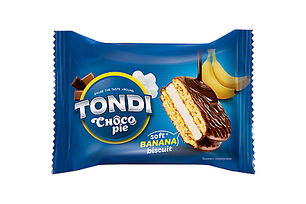 Choco Pie банановый «Tondi» (коробка 2,13 кг)