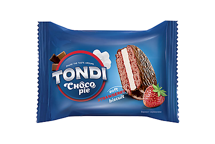 Choco Pie клубничный «Tondi» (коробка 2,13 кг)