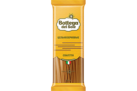 Макаронные изделия «Спагетти», цельнозерновые «Bottega del Sole», 500 г