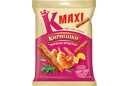 Сухарики со вкусом жареных креветок «Кириешки Maxi», 60 г