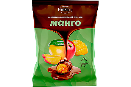 Конфеты в шоколадной глазури «Манго» «FruitStory» (упаковка 0,5 кг)
