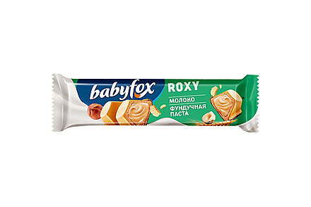 Вафельный батончик Roxy Молоко/фундучная паста «BabyFox», 18 г