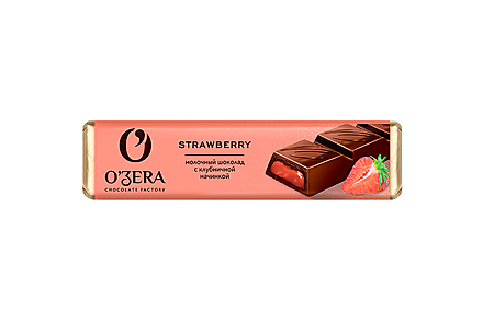 Шоколадный батончик Strawberry «OZera», 50 г