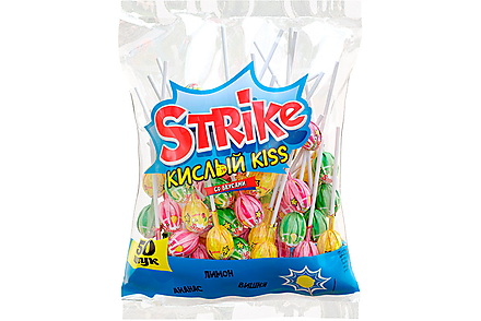 Карамель на палочке «Кислый kiss» «Strike», 565 г