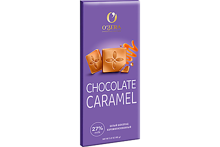 Шоколад белый карамельный Caramel «O'Zera», 90 г