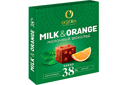 Шоколад молочный Milk & Orange «OZera», 90 г