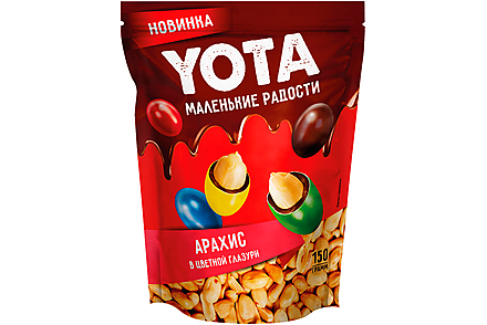 Драже арахис в шоколадной и сахарной цветной глазури «Yota», 150 г